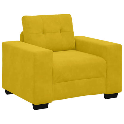 Divano Sedia Giallo 100x78x80 cm Velluto | homemem39