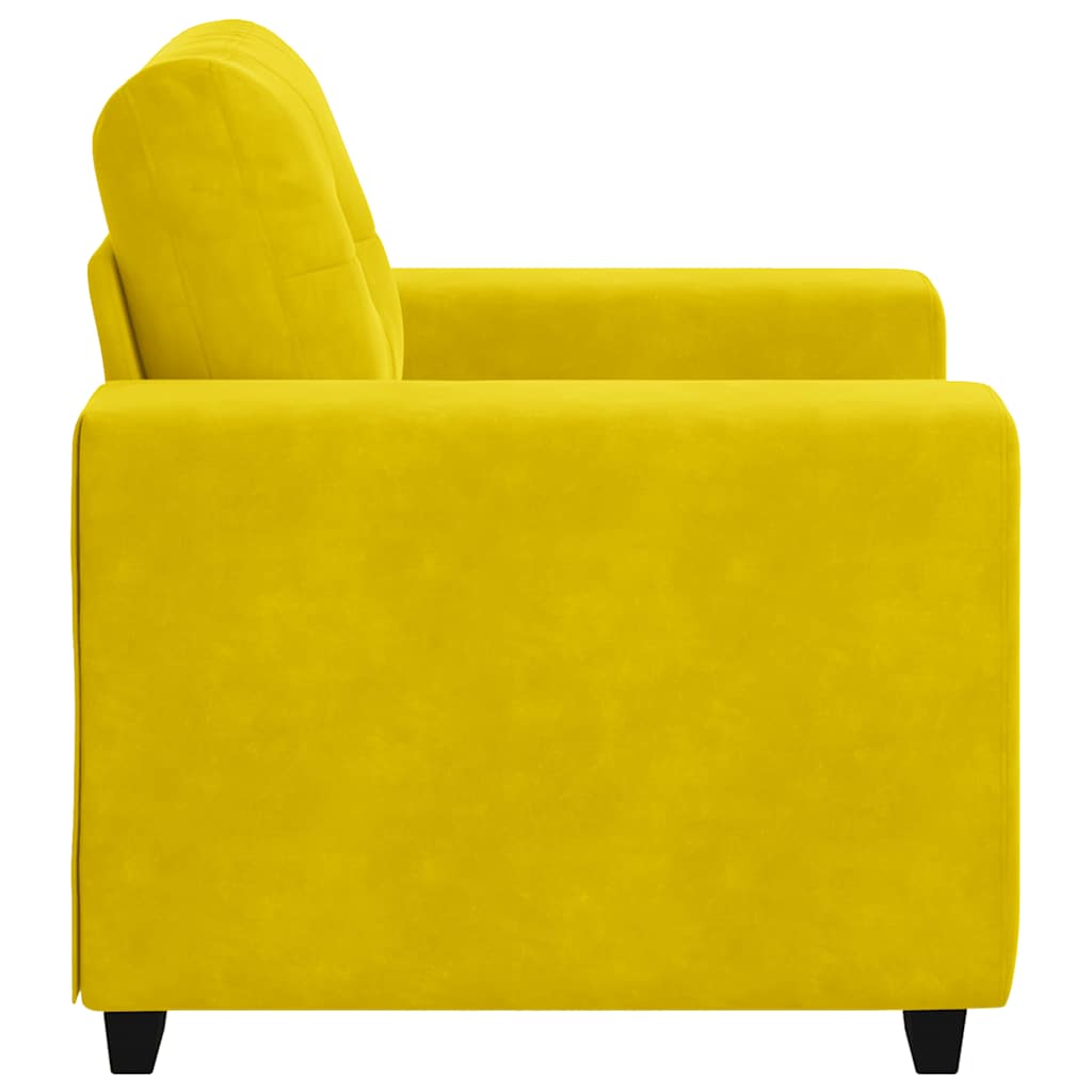Divano Sedia Giallo 60 cm Velluto - homemem39
