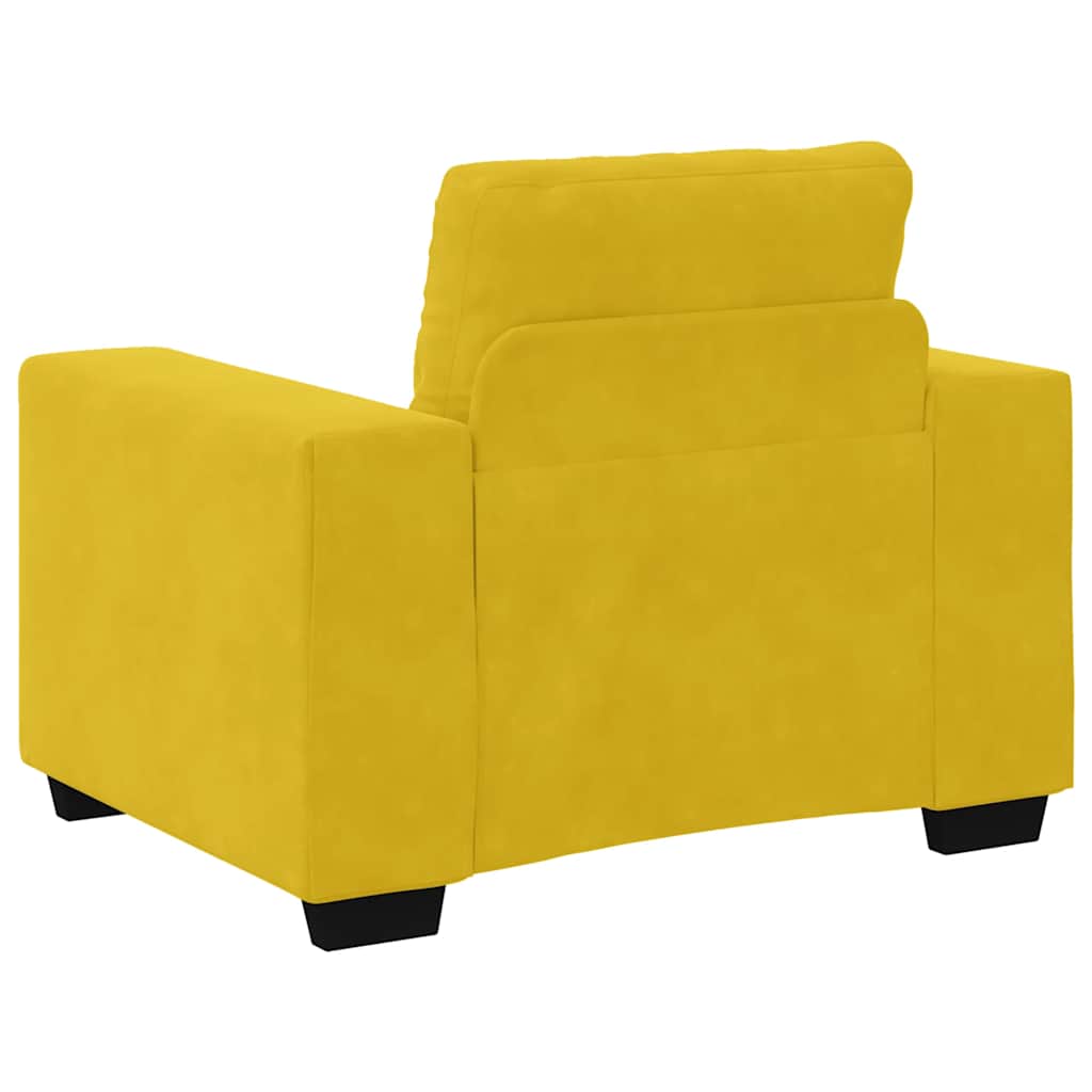 Divano Sedia Giallo 100x78x80 cm Velluto | homemem39