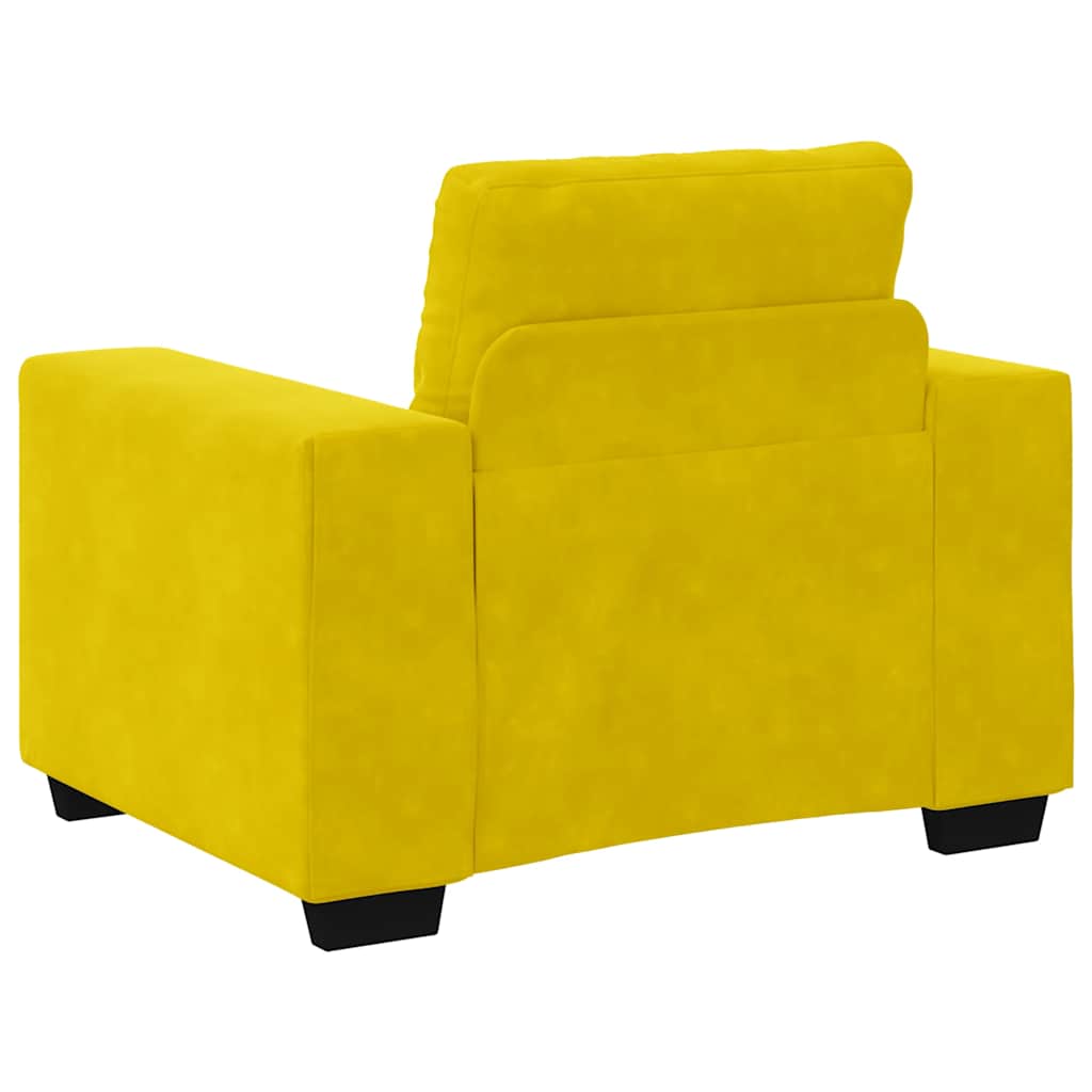 Divano Sedia Giallo 60 cm Velluto - homemem39