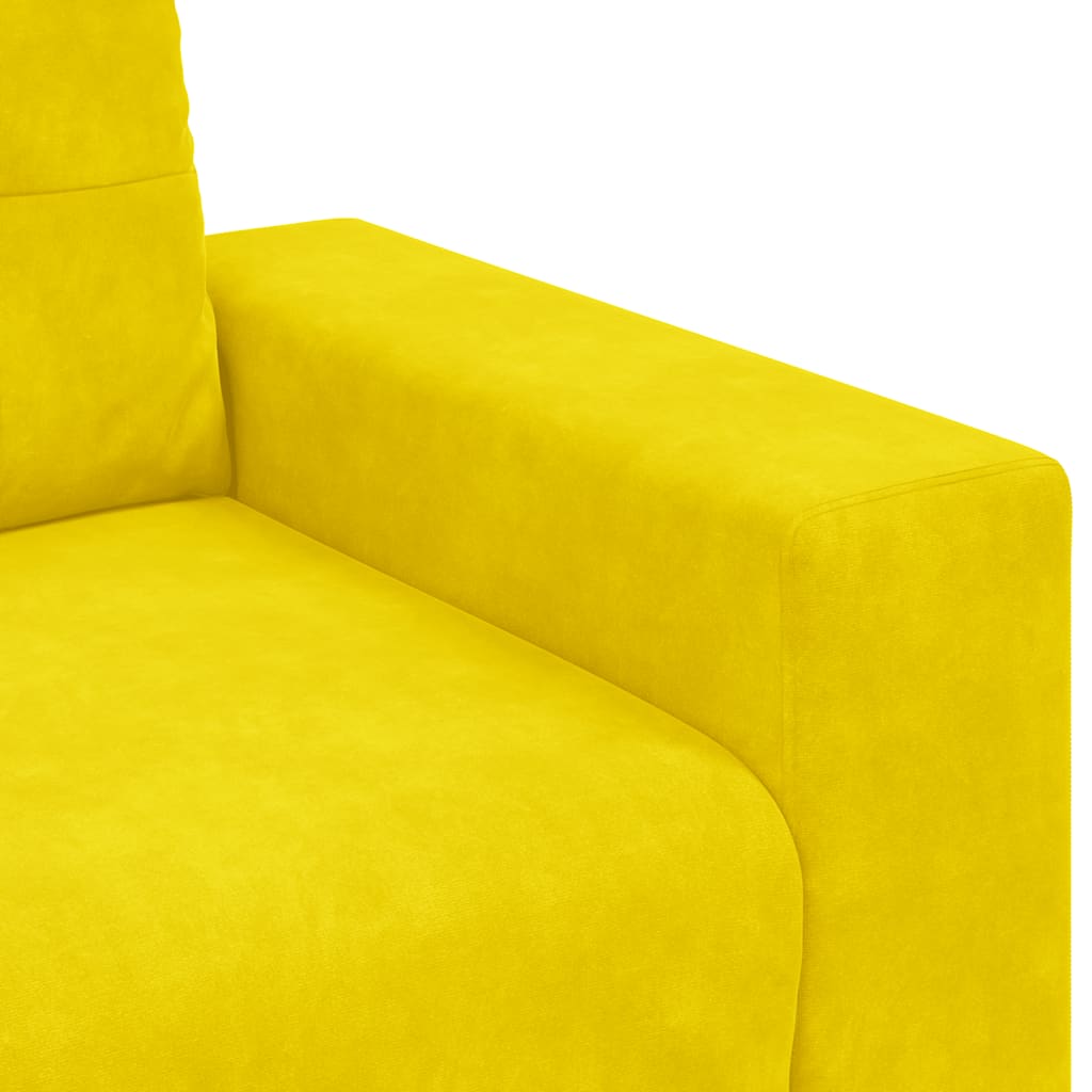 Divano Sedia Giallo 60 cm Velluto - homemem39