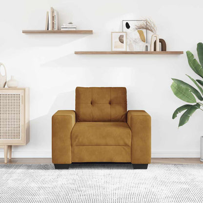 Divano Sedia Marrone 100x78x80 cm Velluto | homemem39
