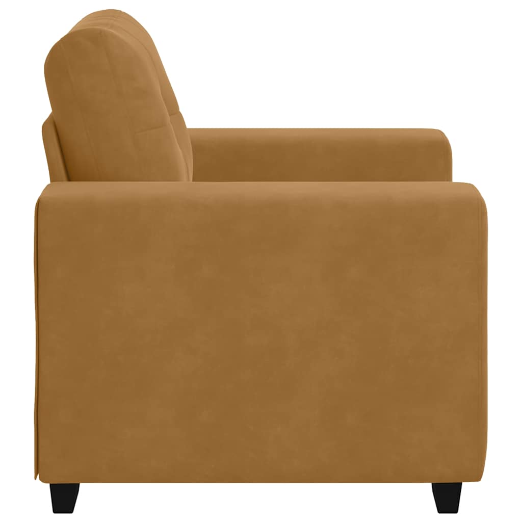 Divano Sedia Marrone 100x78x80 cm Velluto | homemem39