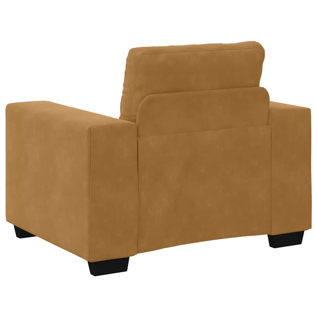 Divano Sedia Marrone 100x78x80 cm Velluto | homemem39