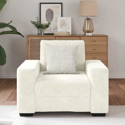 Divano Sedia Crema 60 cm Velluto