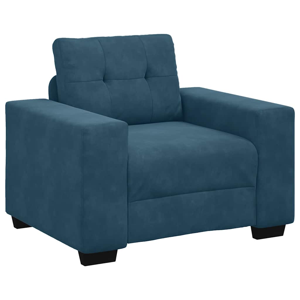Divano Sedia Blu 100x78x80 cm Velluto | homemem39