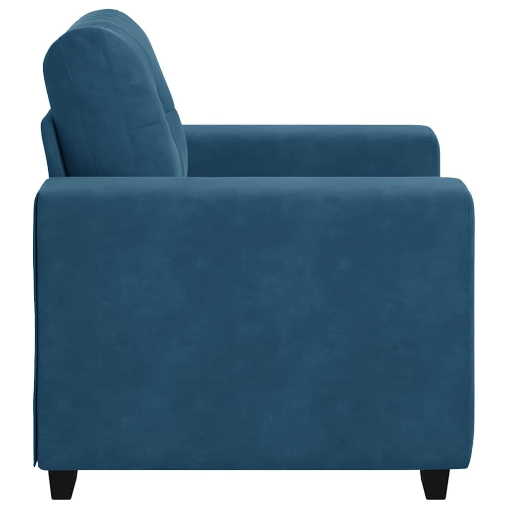 Divano Sedia Blu 60 cm Velluto - homemem39