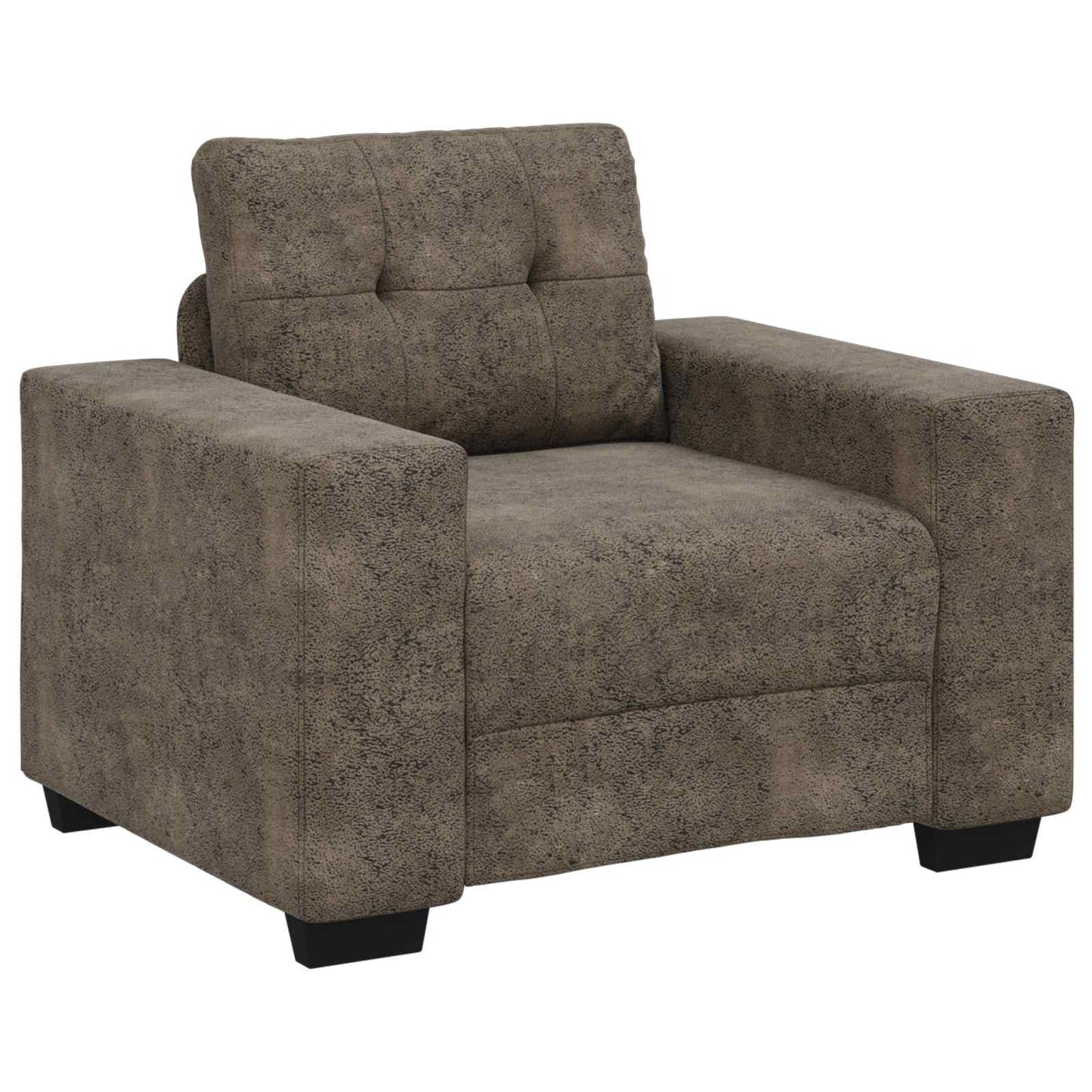 Poltrona Sofa Grigio scuro 100 cm Pelle Scamosciata Sintetica | homemem39
