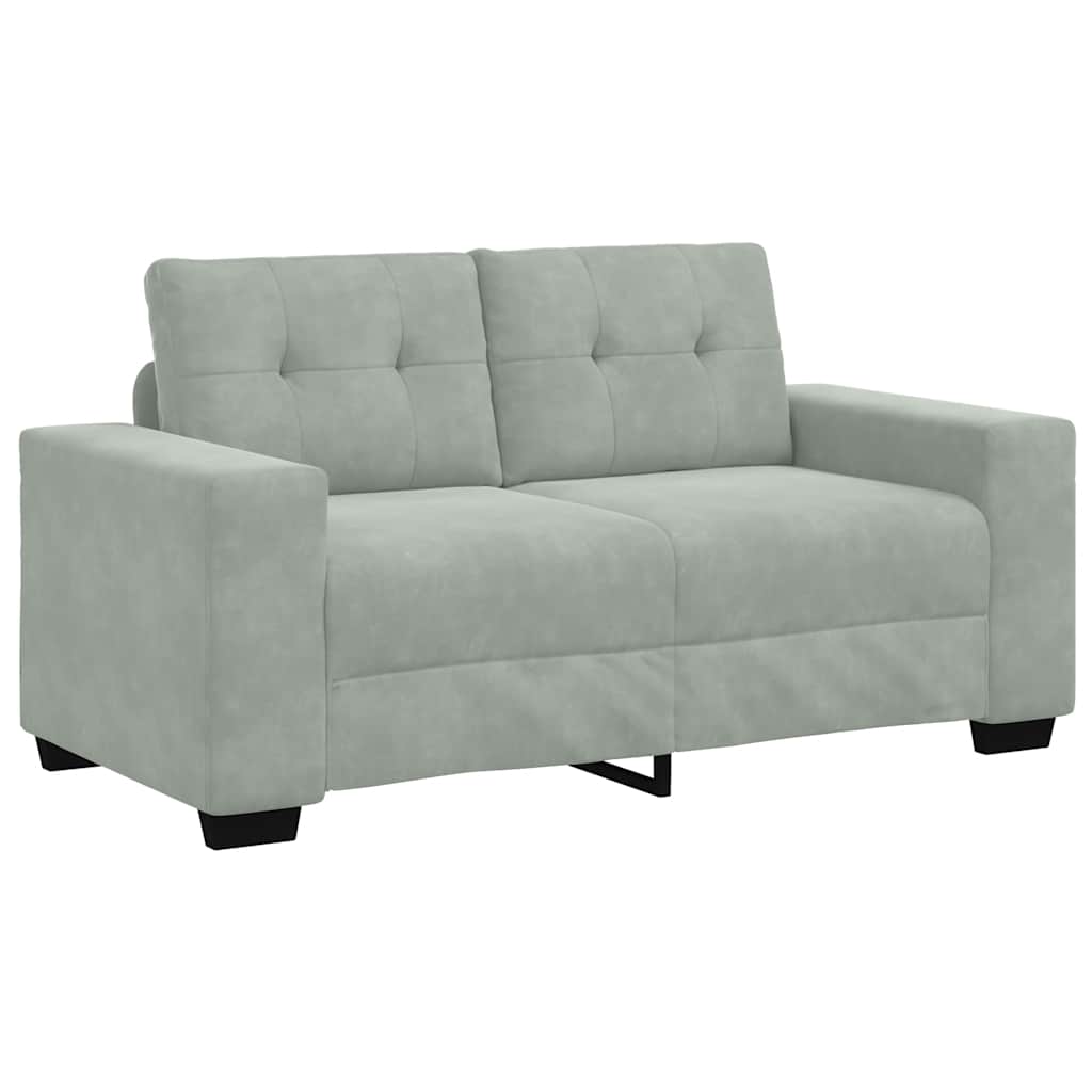 Divano Divanetto Grigio Chiaro 160x77x82 cm in Velluto | homemem39