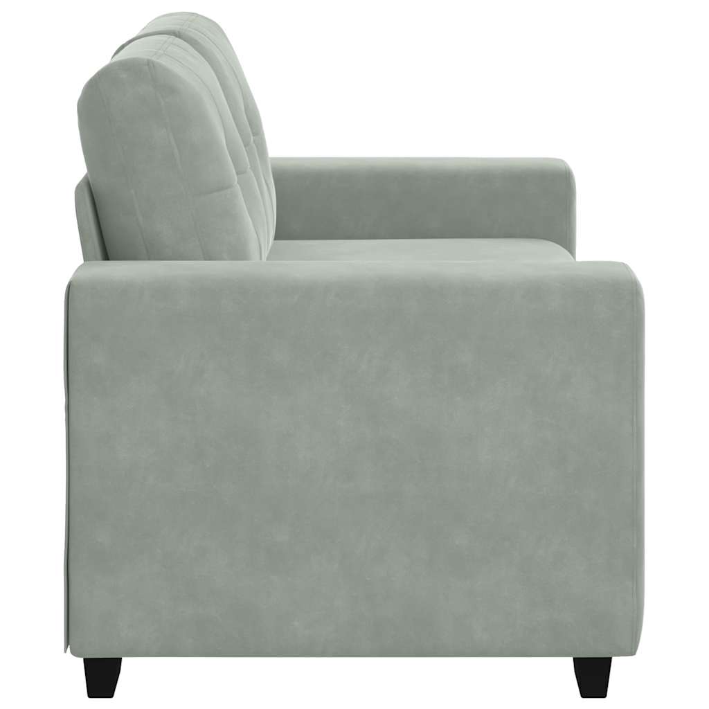 Divano Divanetto Grigio Chiaro 160x77x82 cm in Velluto | homemem39