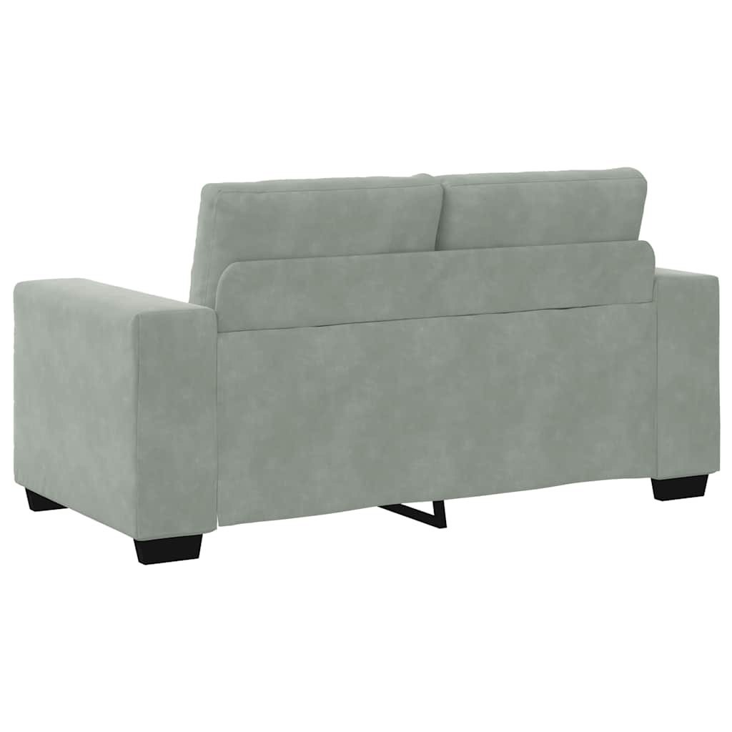 Divano Divanetto Grigio Chiaro 160x77x82 cm in Velluto | homemem39