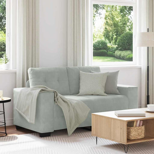 Divano Divanetto Grigio Chiaro 160x77x82 cm in Velluto | homemem39
