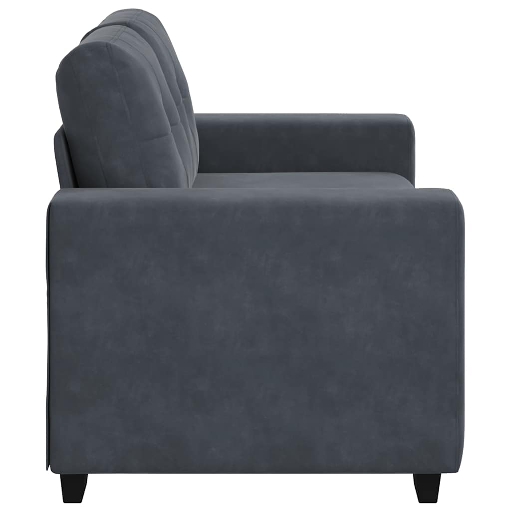 Divano Divanetto Grigio Scuro 160x77x82 cm in Velluto | homemem39