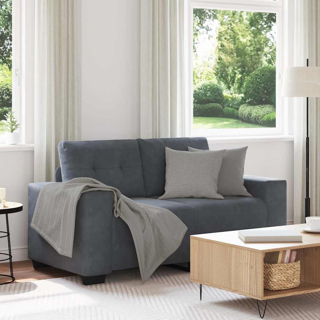 Divano Divanetto Grigio Scuro 160x77x82 cm in Velluto | homemem39