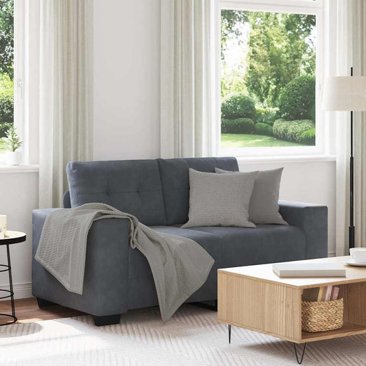 Divano Divanetto Grigio Scuro 160x77x82 cm in Velluto | homemem39