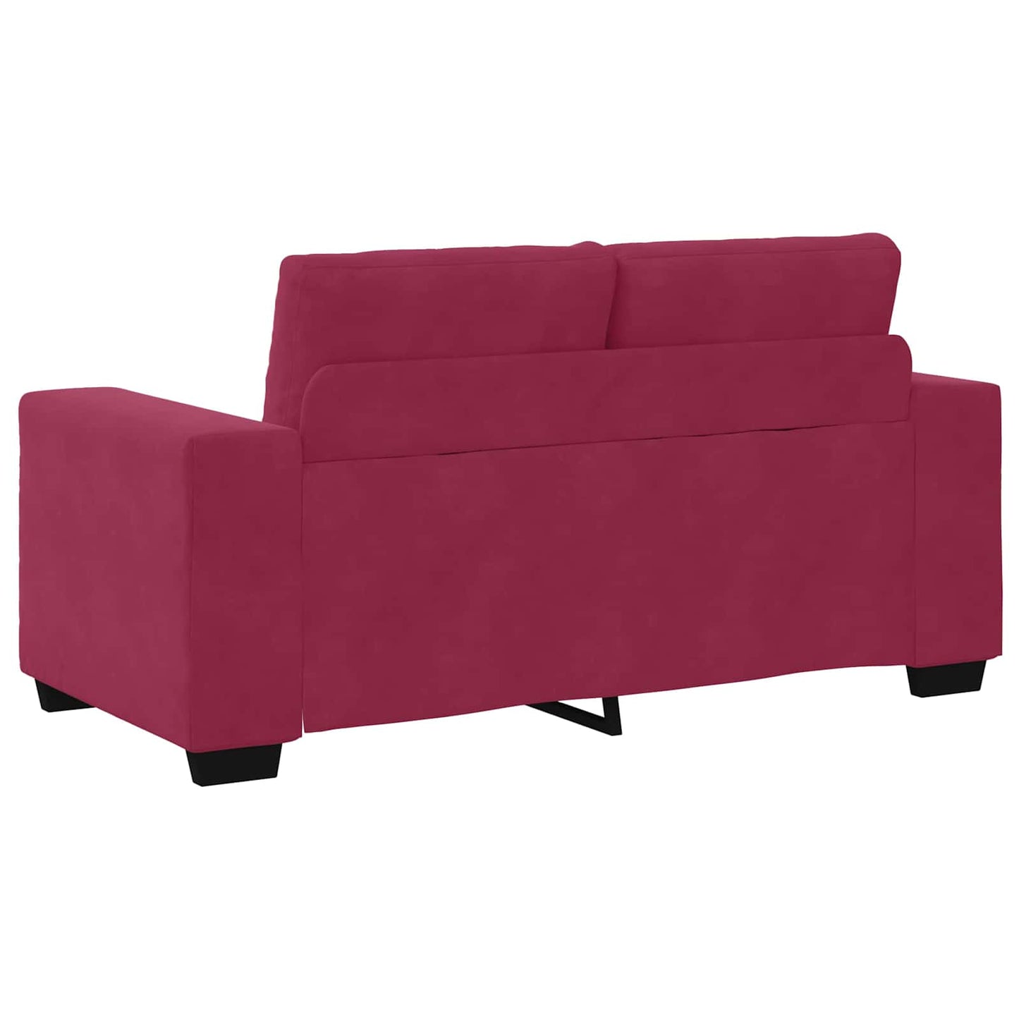 | Divano a due posti | con cuscino Rosso vino Velluto | homemem39