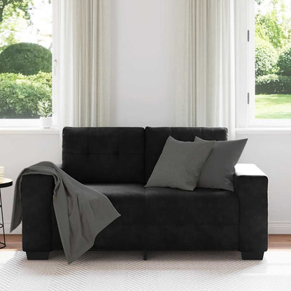 Divano Divanetto Nero 160x77x82 cm in Velluto | homemem39