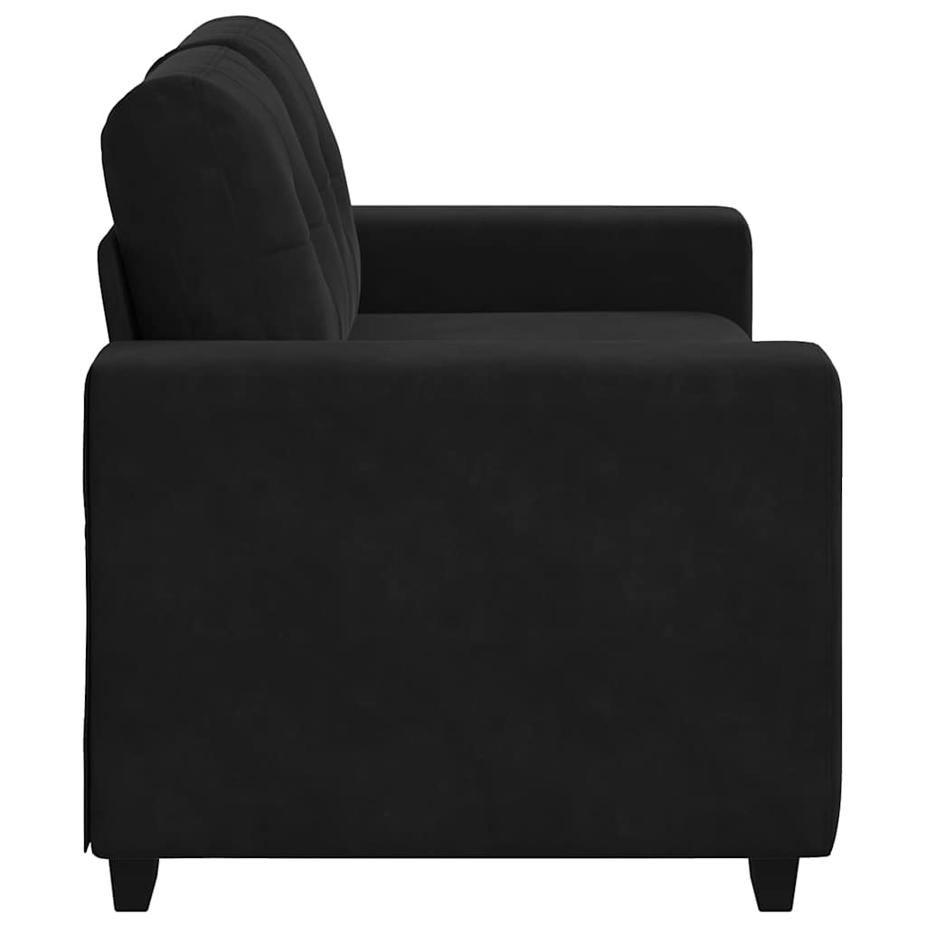 Divano Divanetto Nero 160x77x82 cm in Velluto | homemem39