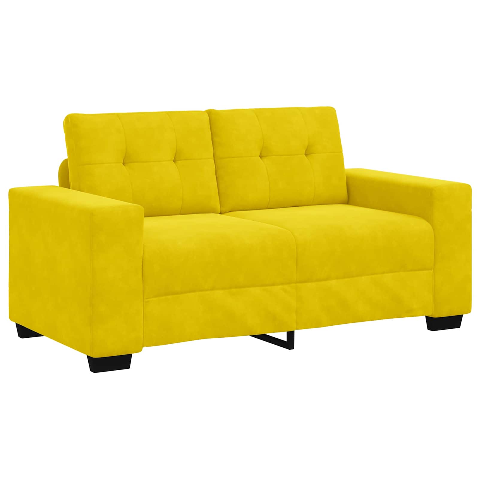 | Divano a due posti | con cuscino Giallo Velluto | homemem39