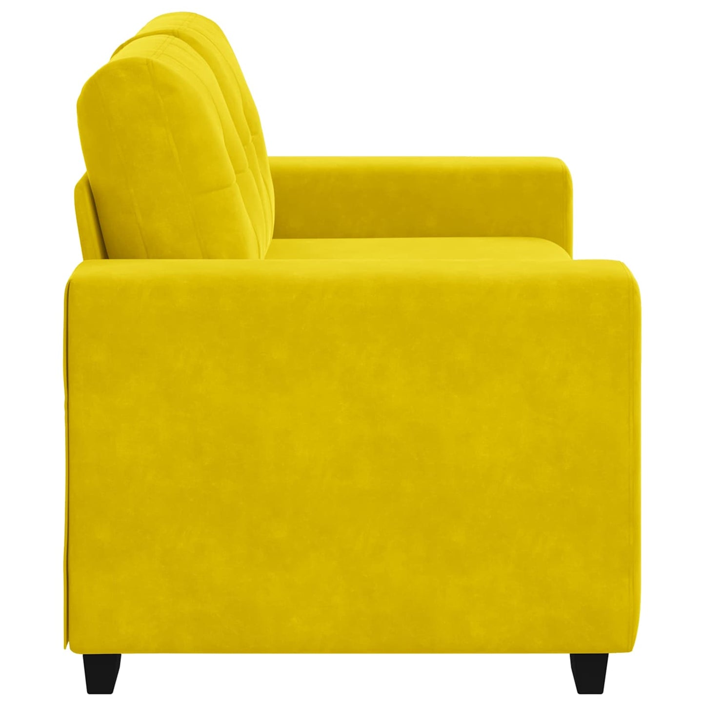 Divano a due posti Giallo 160 cm Velluto