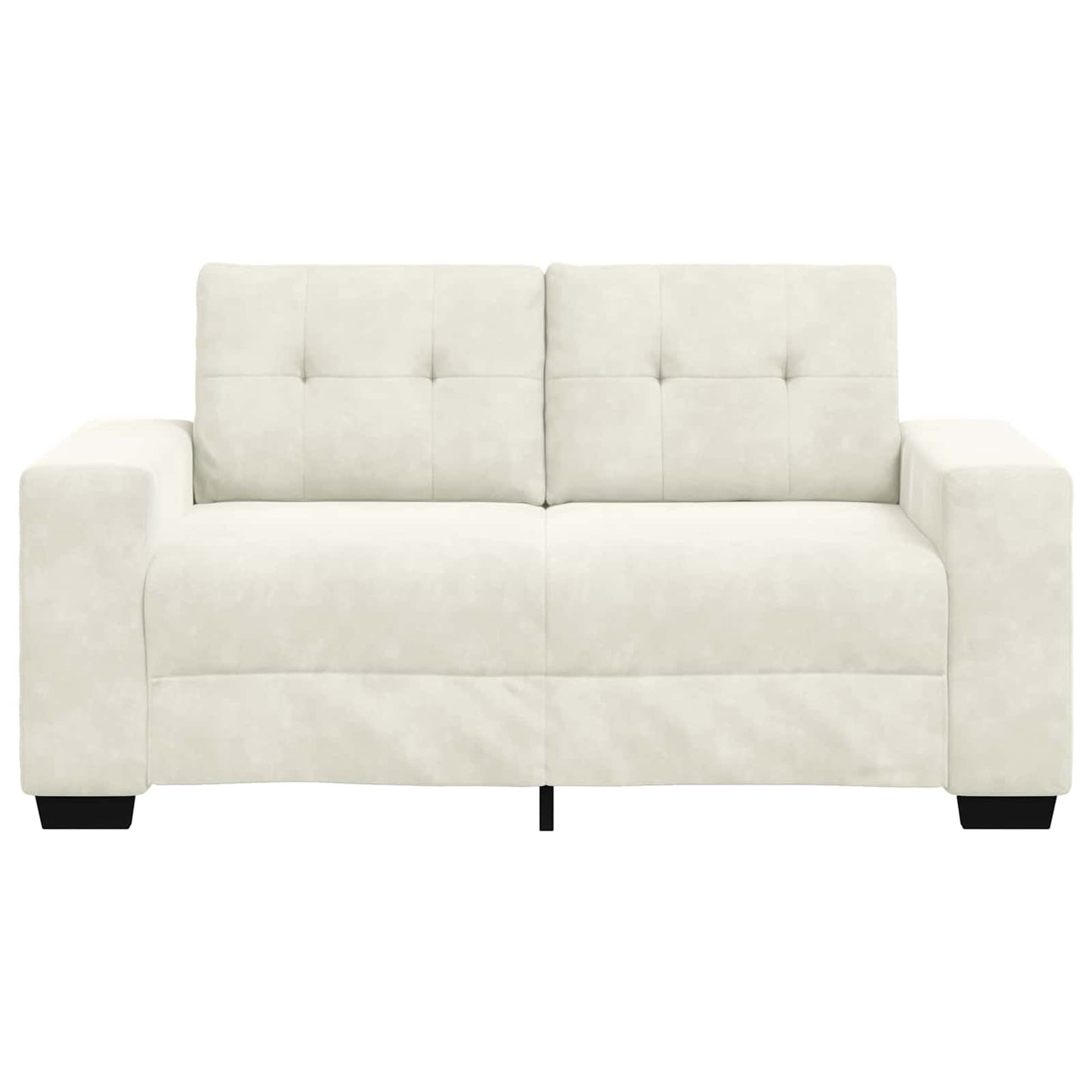 | Divano a due posti | con cuscino Crema Velluto | homemem39