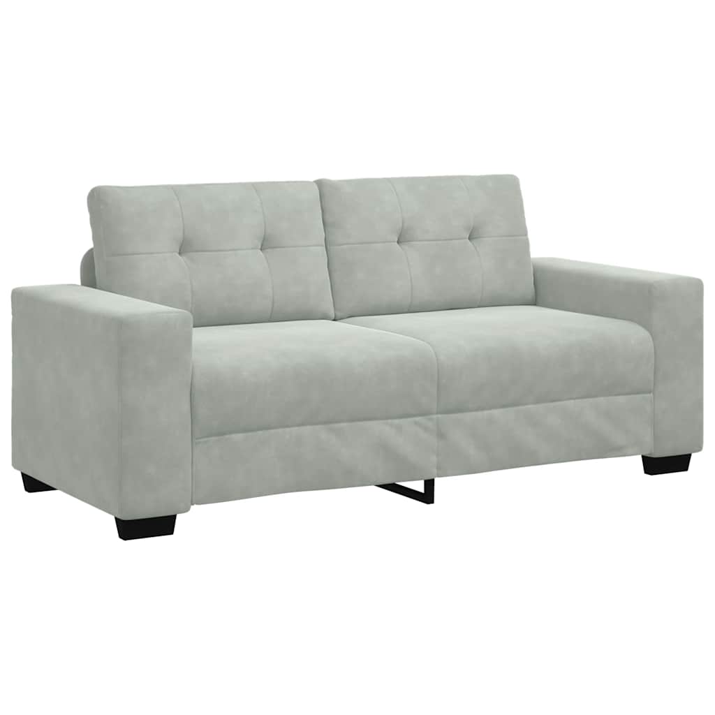 Divano Divanetto Grigio Chiaro 180x77x82 cm in Velluto | homemem39