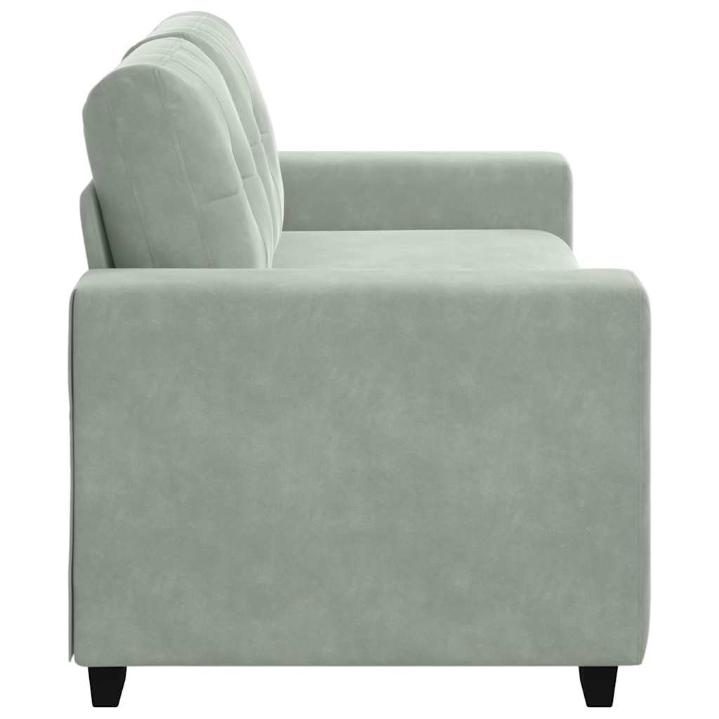 Divano Divanetto Grigio Chiaro 180x77x82 cm in Velluto | homemem39