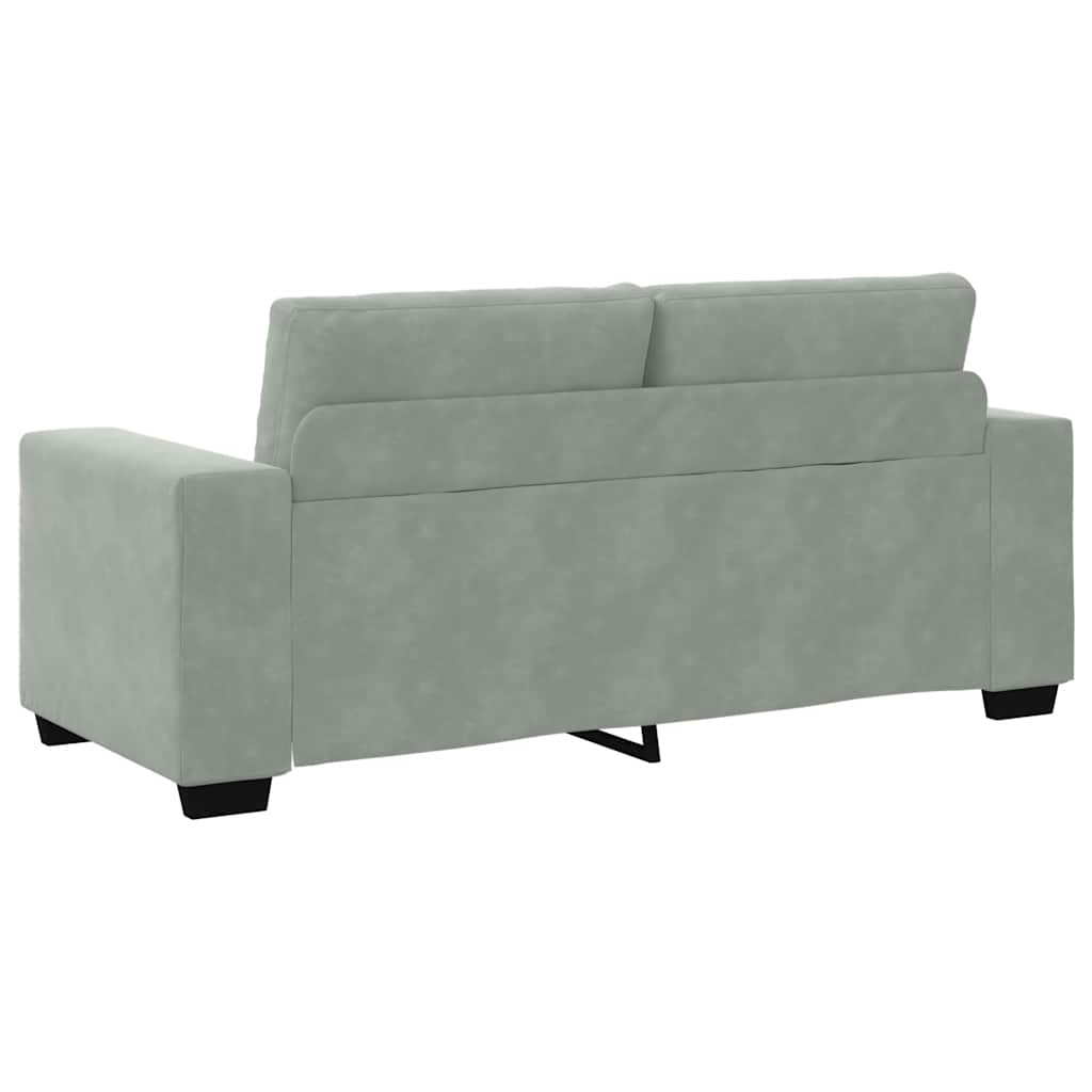 Divano Divanetto Grigio Chiaro 180x77x82 cm in Velluto | homemem39
