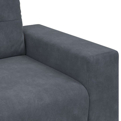 Divano Divanetto Grigio Scuro 180x77x82 cm in Velluto | homemem39
