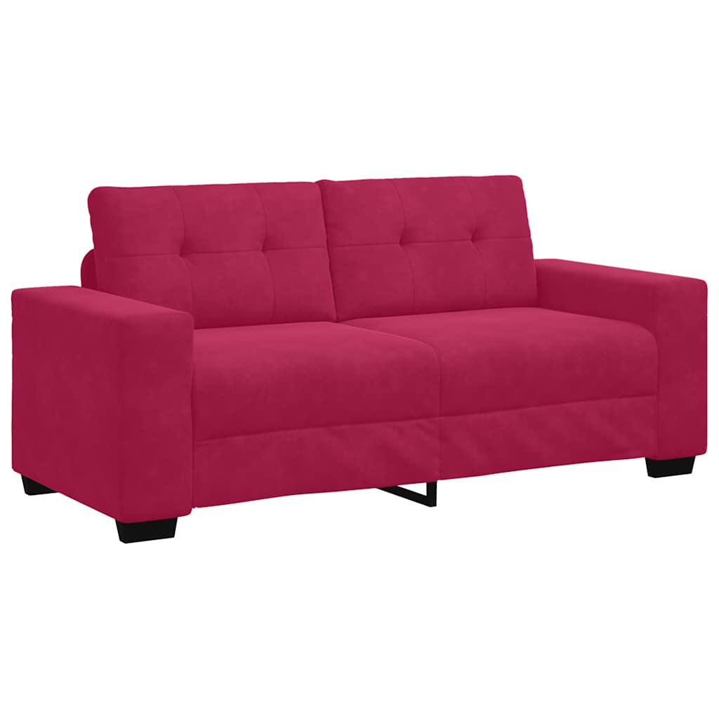 Divano Divanetto Rosso Vino 180x77x82 cm in Velluto | homemem39