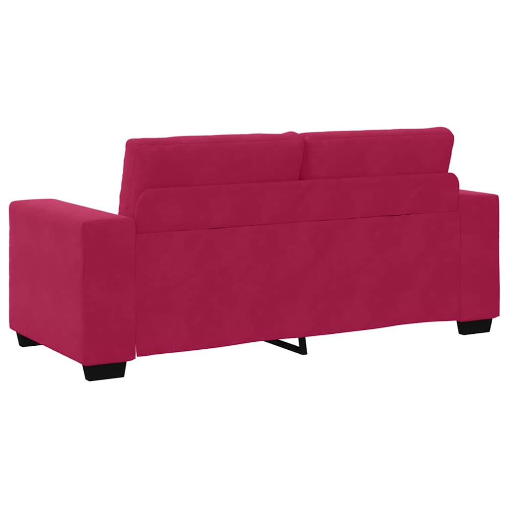 Divano Divanetto Rosso Vino 180x77x82 cm in Velluto | homemem39