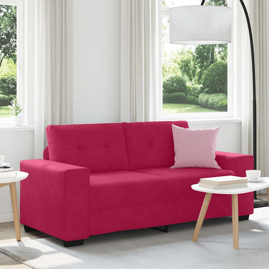 Divano Divanetto Rosso Vino 180x77x82 cm in Velluto | homemem39