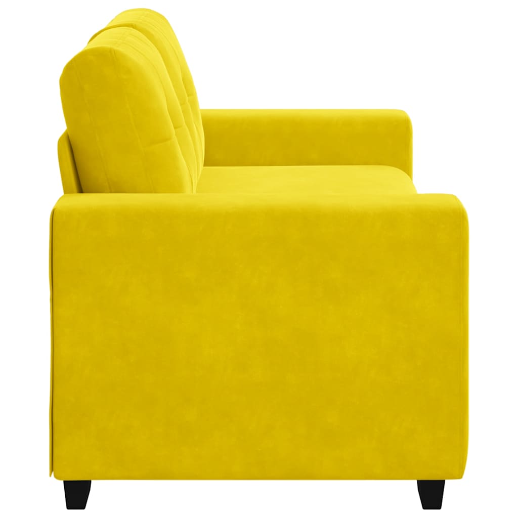 Divano Divanetto Giallo 140 cm in Velluto - homemem39