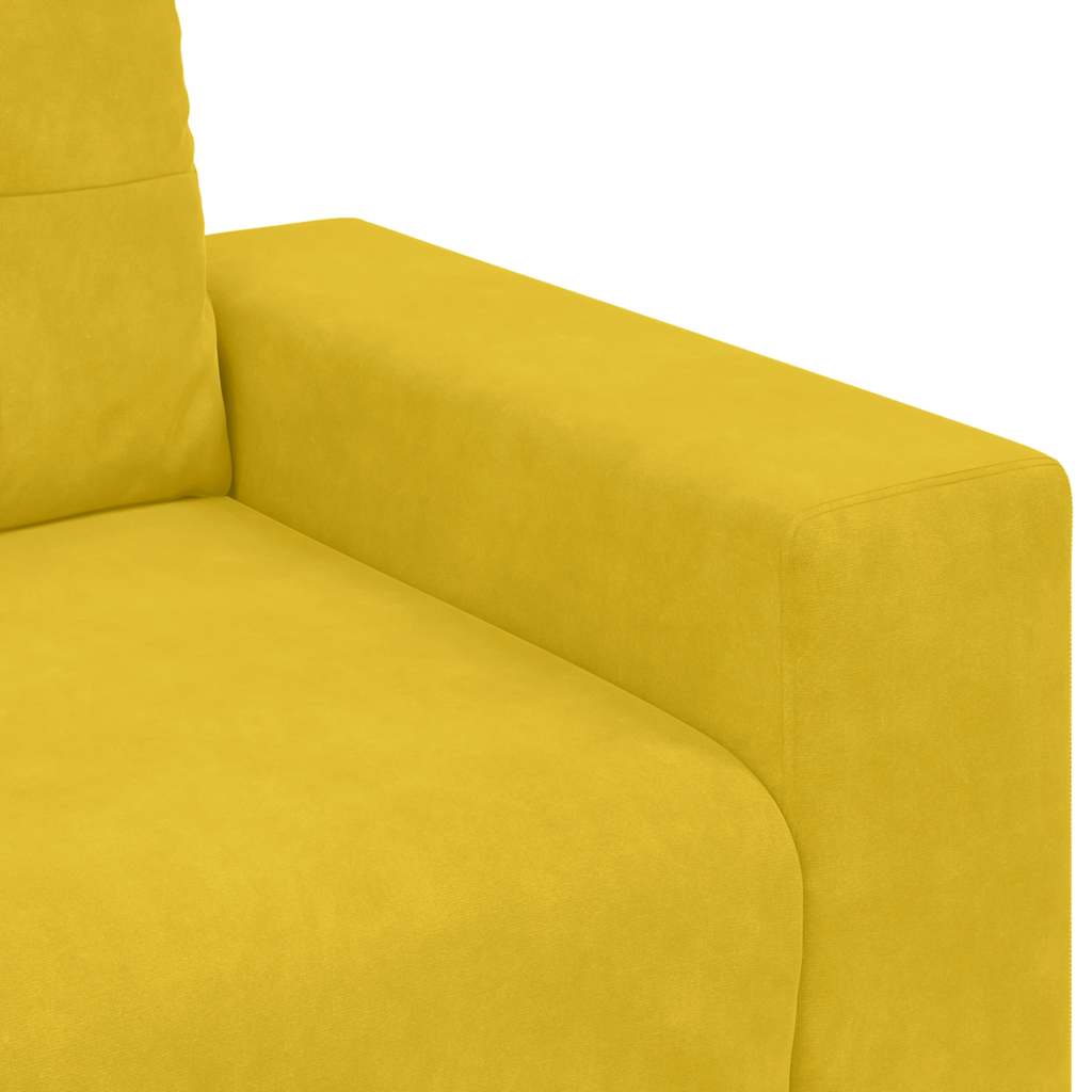 Divano Divanetto Giallo 180x77x82 cm in Velluto | homemem39