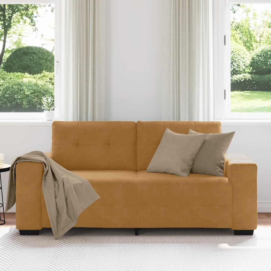 Divano Divanetto Marrone 180x77x82 cm in Velluto | homemem39