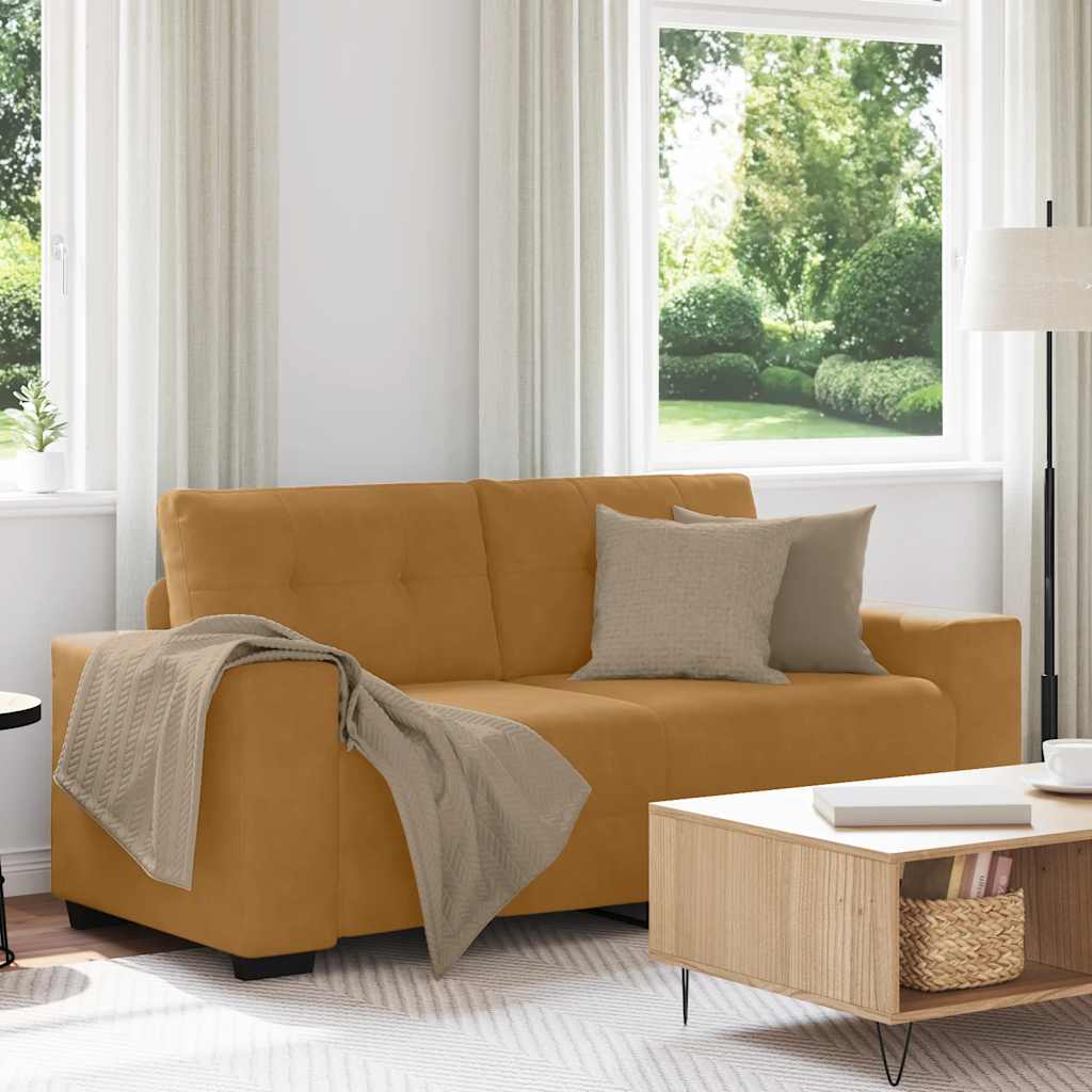 Divano Divanetto Marrone 180x77x82 cm in Velluto | homemem39