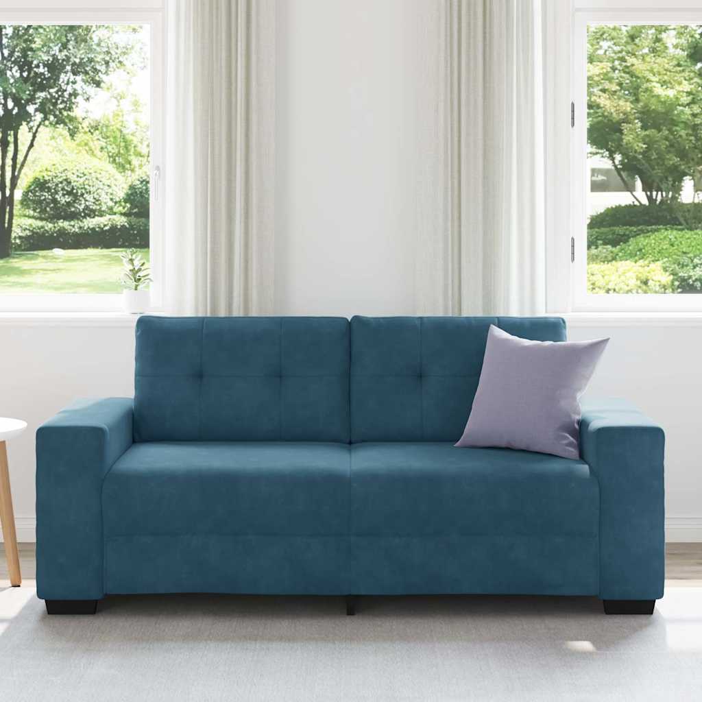 Divano Divanetto Blu 180x77x82 cm in Velluto | homemem39
