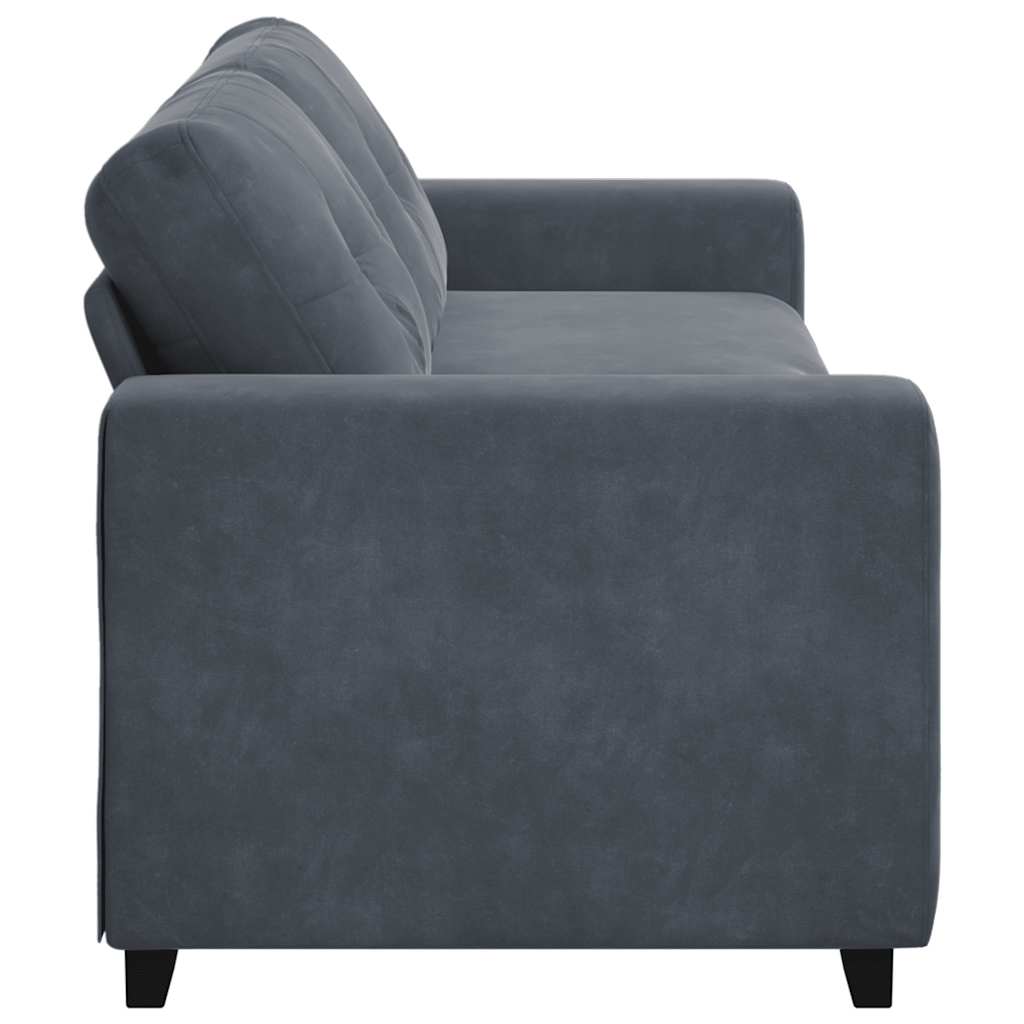 Divano a 3 posti Grigio Scuro 220x78x80 cm in Velluto | homemem39