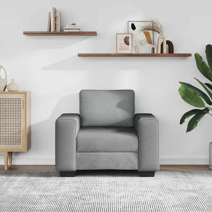 Poltrona Grigio Chiaro 100x77x82 cm in Tessuto | homemem39