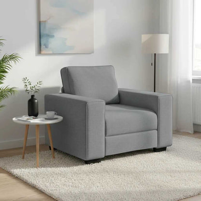 Poltrona Grigio Chiaro 100x77x82 cm in Tessuto | homemem39