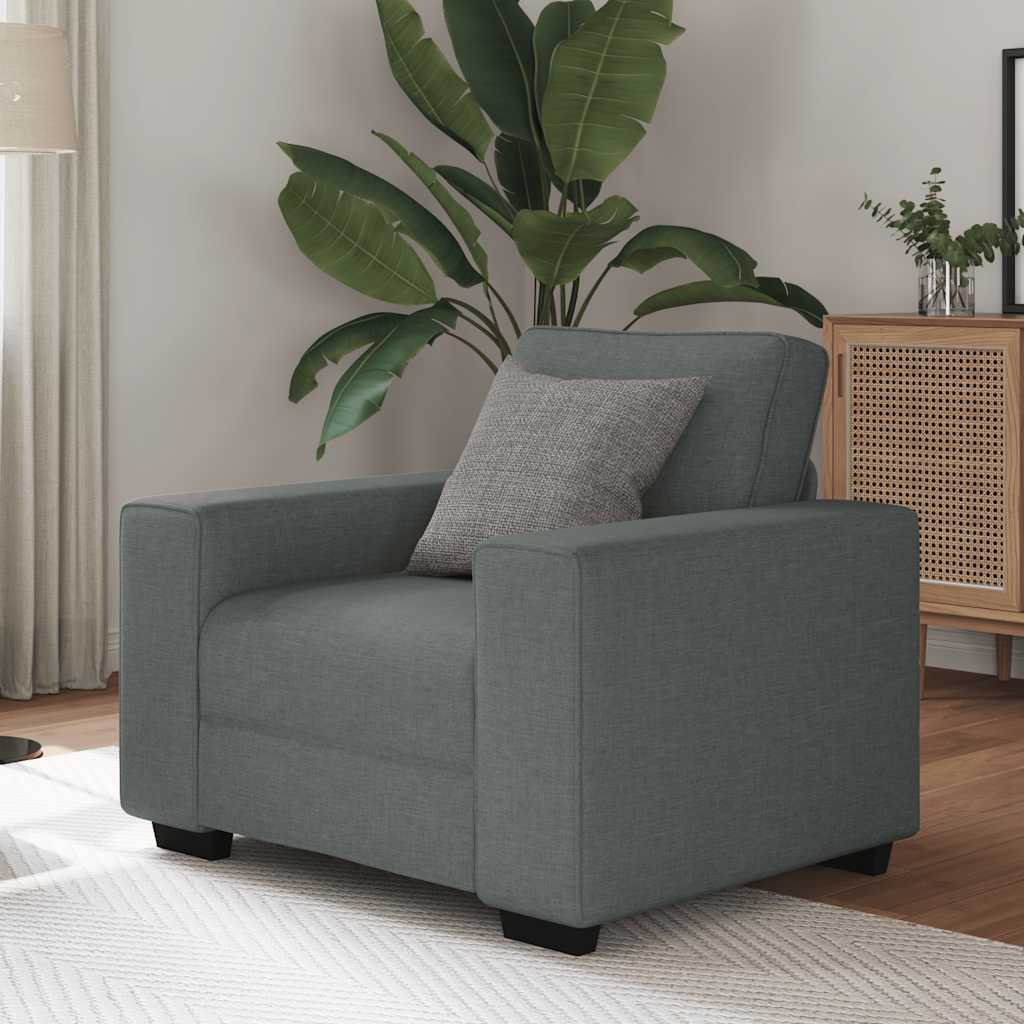 Poltrona Grigio Scuro 60 cm in Tessuto - homemem39