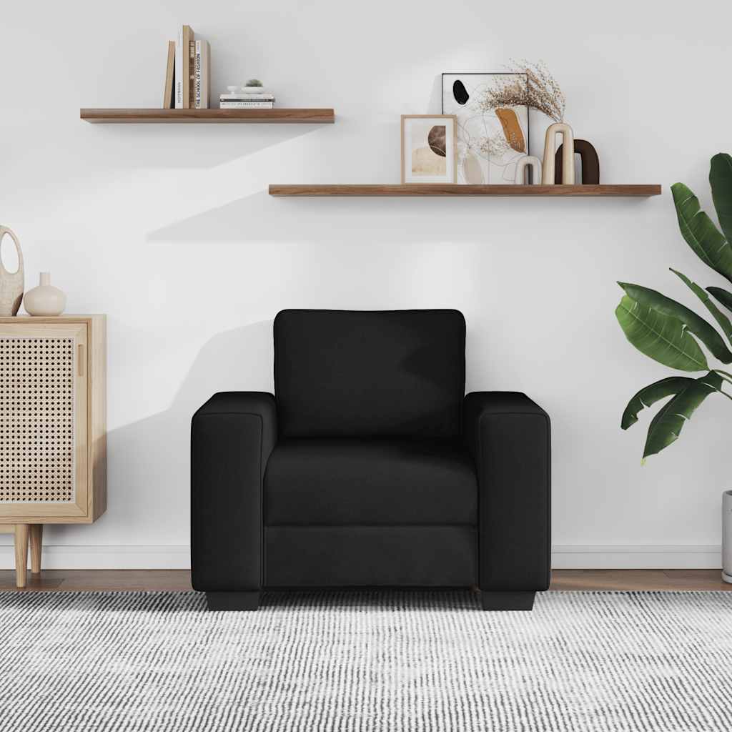 Poltrona Nera 100x77x82 cm in Tessuto