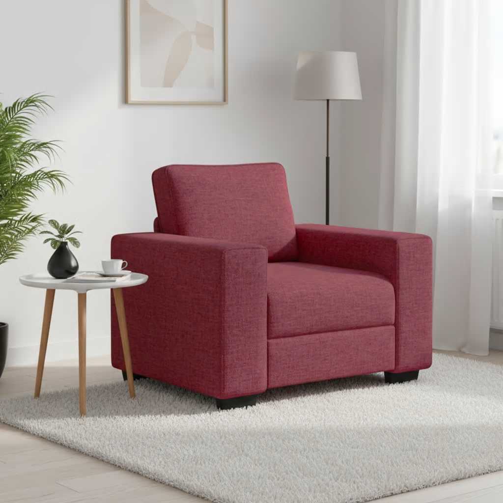 Poltrona Rosso Vino 60 cm in Tessuto