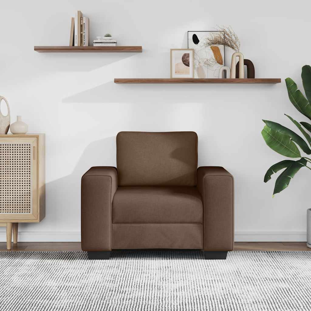Poltrona Marrone 100x77x82 cm in Tessuto | homemem39