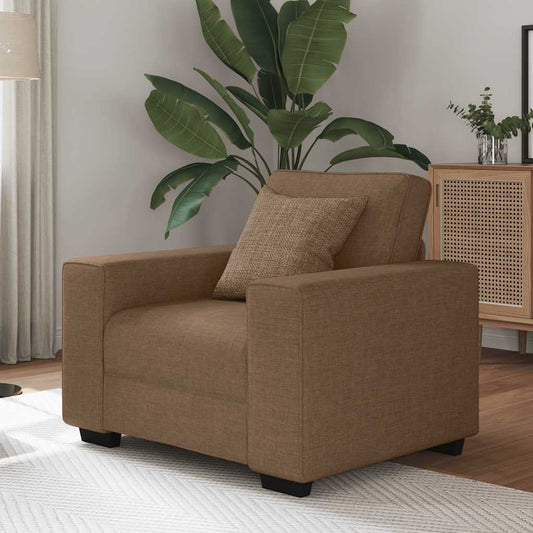 Poltrona Marrone 60 cm in Tessuto - homemem39