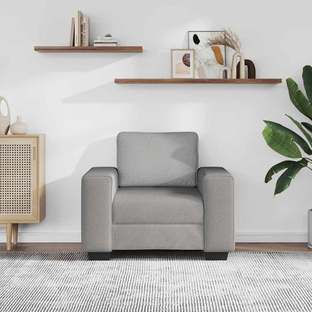 Divano Sedia Grigio Nuvola 100x77x82 cm in Tessuto | homemem39