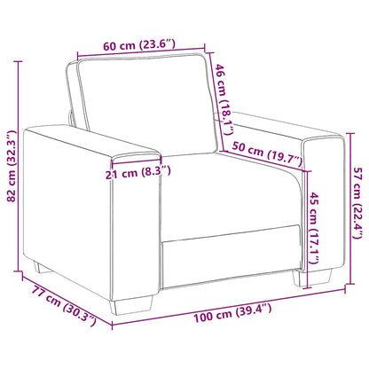 Divano Sedia Grigio Nuvola 55 cm in Tessuto - homemem39