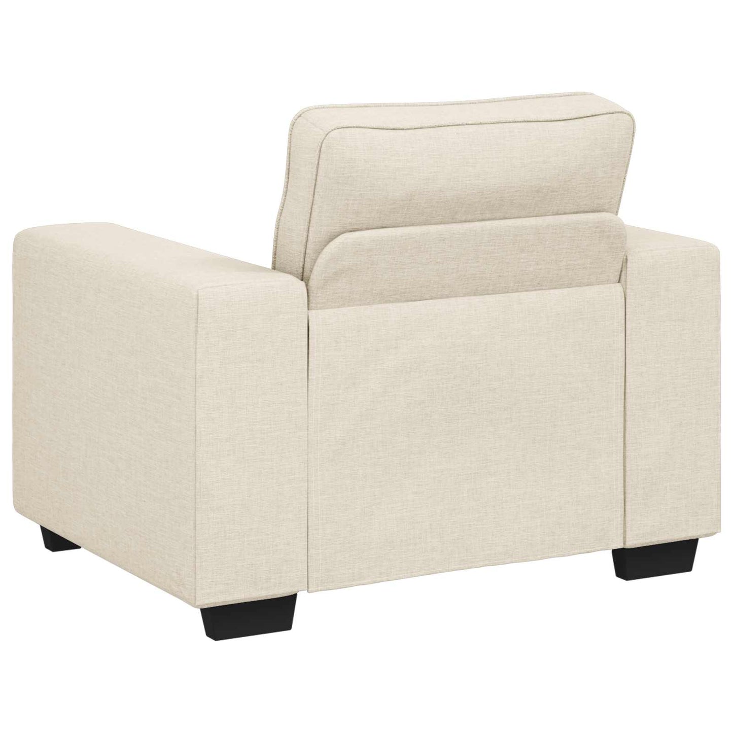 Poltrona Sofa Beige 100 cm Tessuto misto lino | homemem39