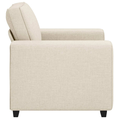 Poltrona Sofa Beige 100 cm Tessuto misto lino | homemem39
