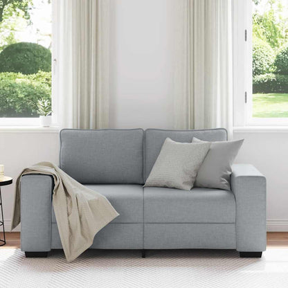 Divano a 2 Posti Grigio Chiaro 160x77x82 cm in Tessuto | homemem39